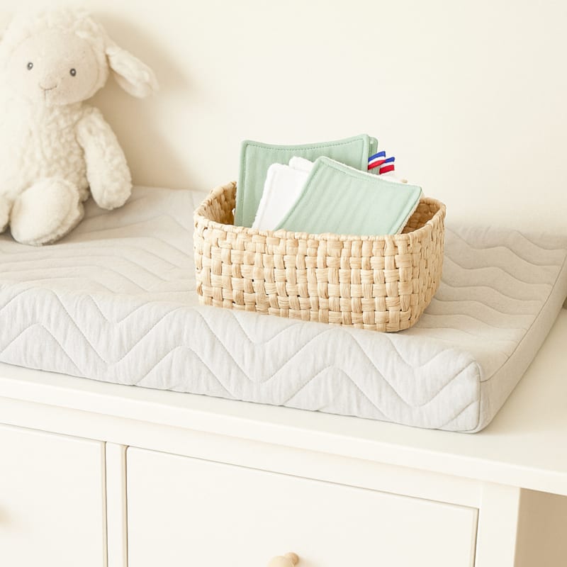Lingettes coton bio blanc et vert (Papate) - Image 4
