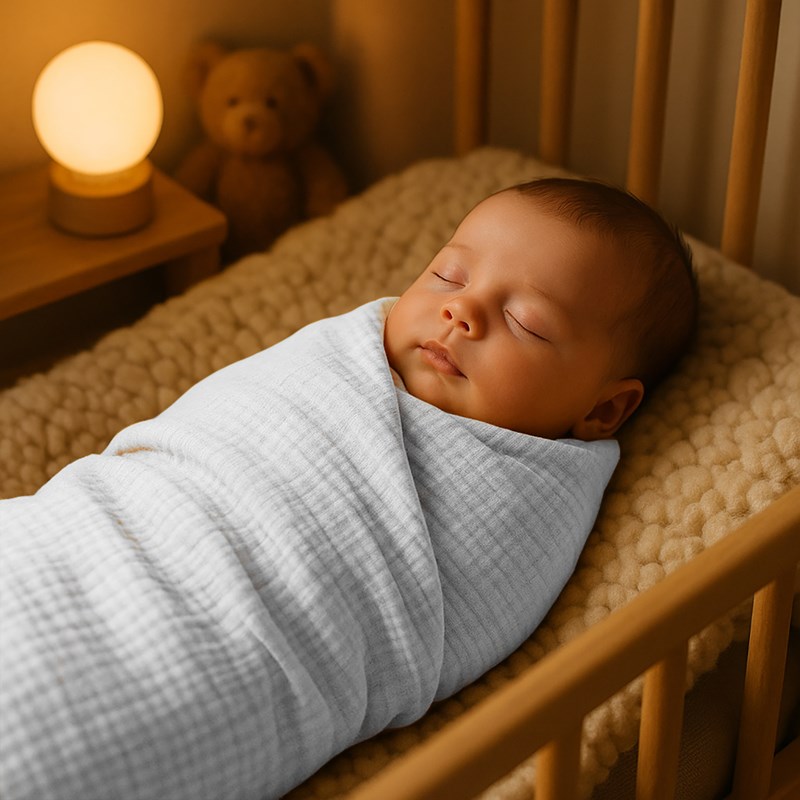 Maxi lange en coton bio blanc