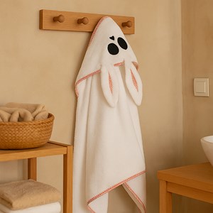Cape de bain en coton bio