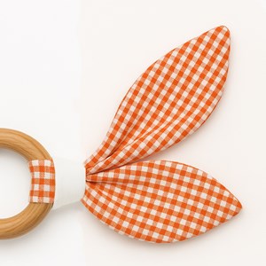 Anneau de dentition en coton bio vichy