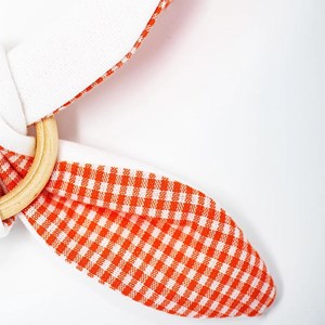 Anneau de dentition en coton bio vichy