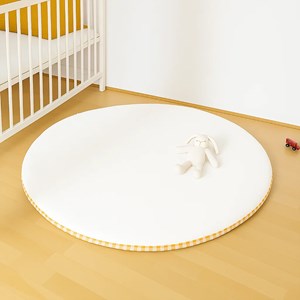 Tapis d'eveil havane en coton bio blanc