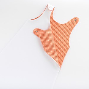 Gigoteuse mi-saison en coton bio saxe blanc