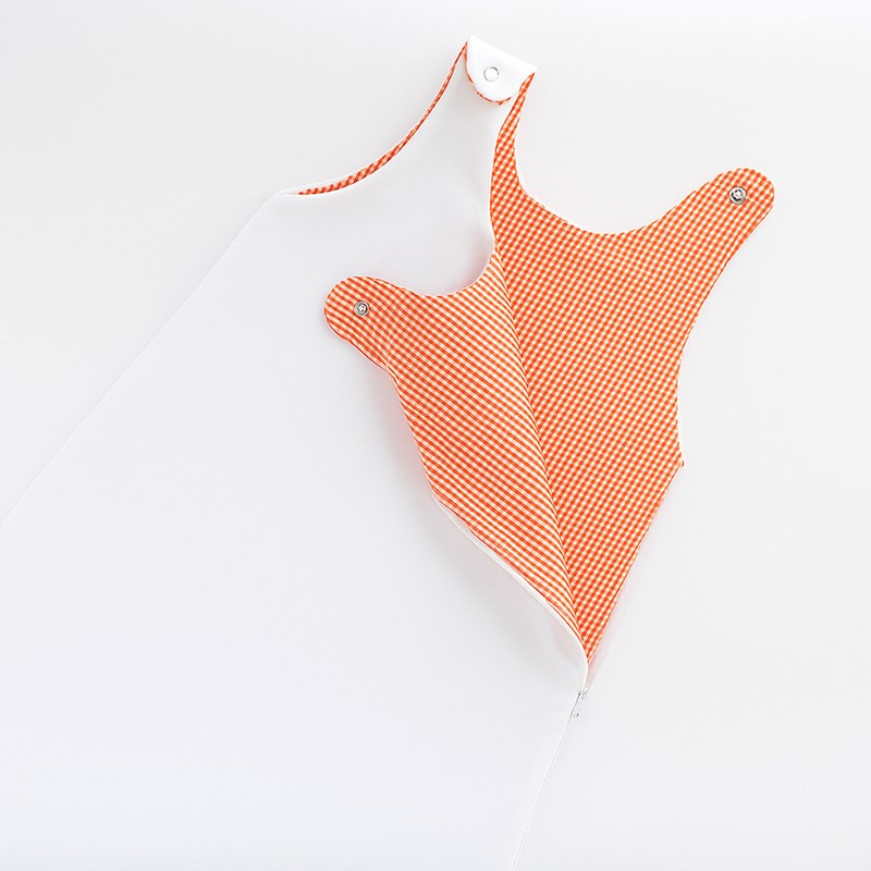 Gigoteuse mi-saison en coton bio saxe blanc