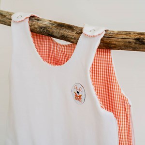 Gigoteuse mi-saison en coton bio blanc