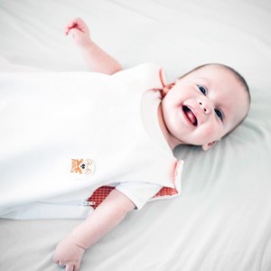 Gigoteuse mi-saison en coton bio blanc