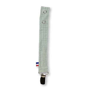 Attache tétine en coton bio teddy vert
