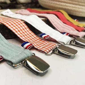 Attache tétine en coton bio teddy vert