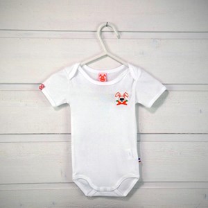 Body en coton bio fuzzy blanc 3 mois