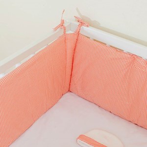 Tour de lit en coton bio blanc