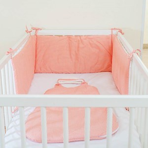 Tour de lit en coton bio blanc