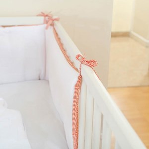 Tour de lit en coton bio blanc