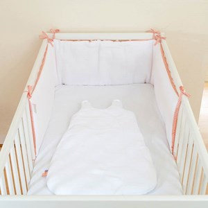 Tour de lit en coton bio blanc