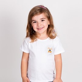 Tshirt en coton bio hotot blanc 4 ans