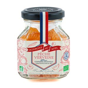 Bonbons au miel pêche verveine