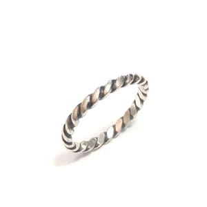 Bague torsadé argent 925 taille 56