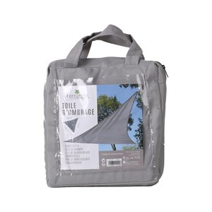 Voile d'ombrage 3.6x3.6x3.6 m gris