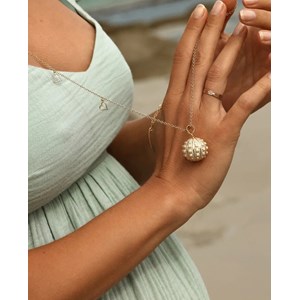 Chaine dorée à l'or fin pour bola gr