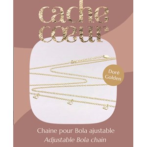 Chaine dorée à l'or fin pour bola gr