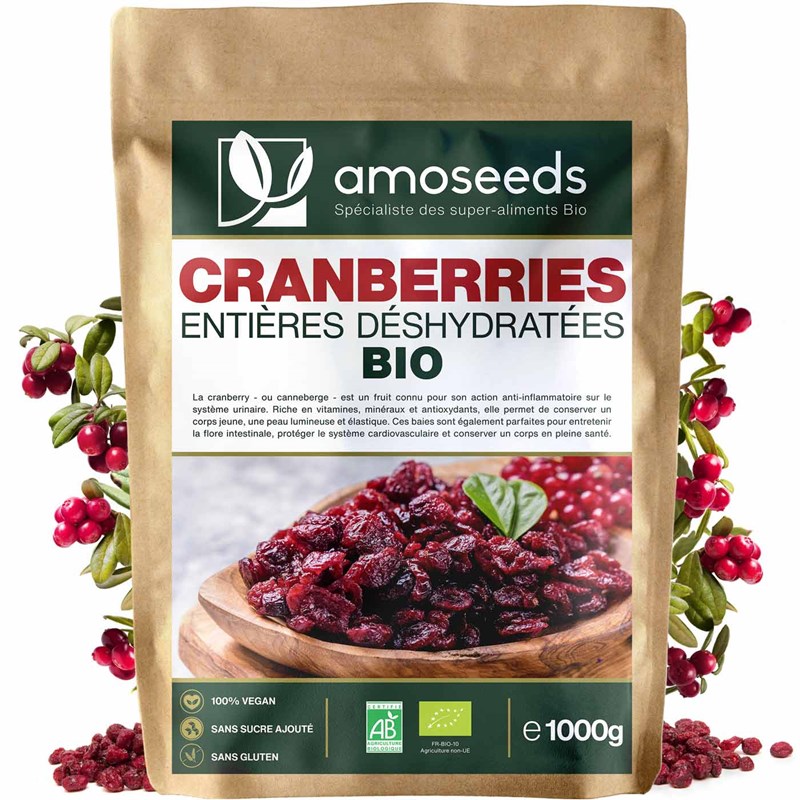 Cranberries entières bio 1kg