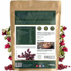 Cranberries entières bio 1kg