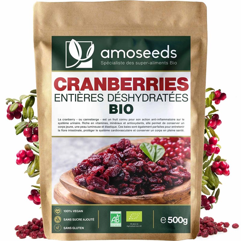 Cranberries entières bio 500g
