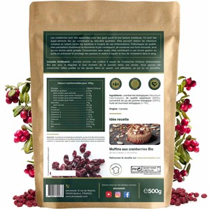 Cranberries entières bio 500g