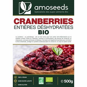 Cranberries entières bio 500g