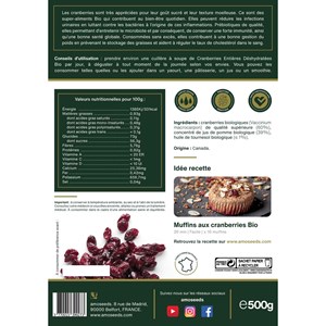 Cranberries entières bio 500g