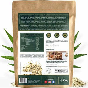 Graines de chanvre décortiquées bio 500g