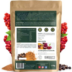 Guarana en poudre bio 70g