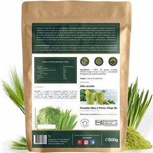 Herbe d'orge en poudre bio 500g