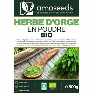 Herbe d'orge en poudre bio 500g