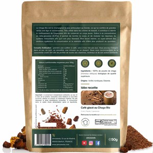 Poudre de chaga bio 50g