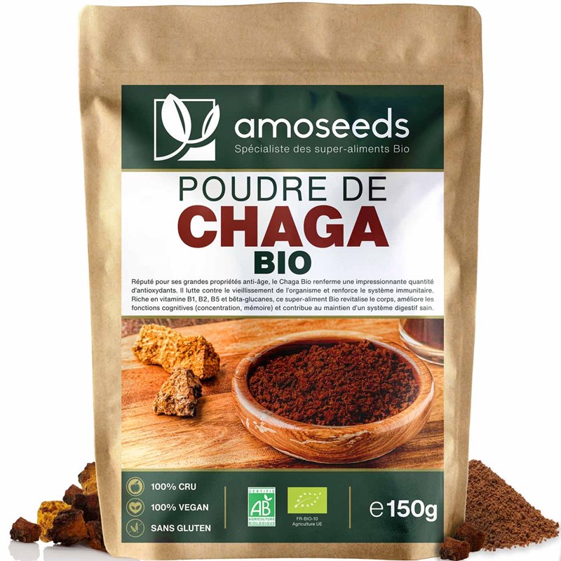 Amoseeds - Poudre de chaga bio 150g