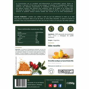 Poudre de cynorrhodon bio 250g