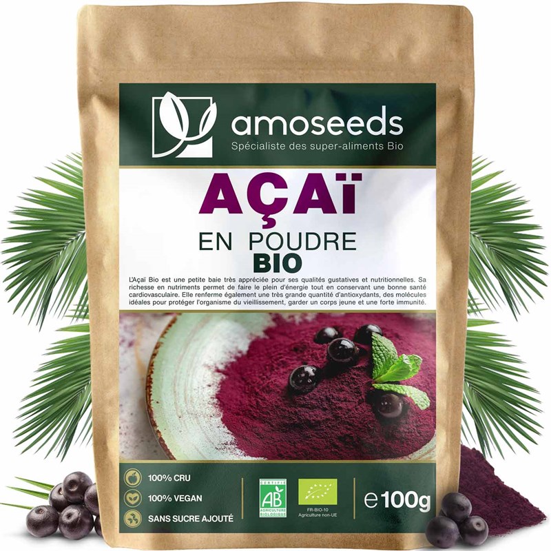 Amoseeds - Açaï en poudre bio 100g