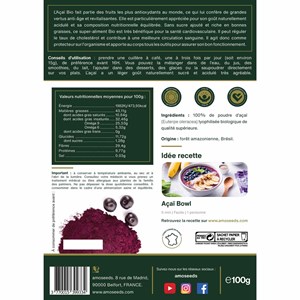Açaï en poudre bio 100g