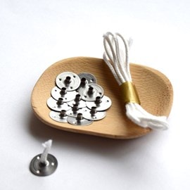 Mèche à bougie + supports métal - gra