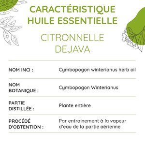 Citronnelle de java bio - huile essentie