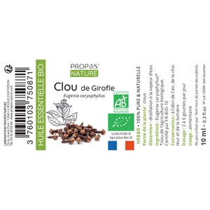 Girofle (clou) bio - huile essentielle