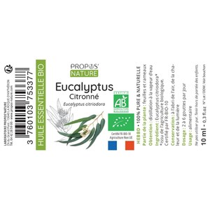Eucalyptus citronné bio - huile essenti