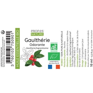 Gaulthérie bio - huile essentielle