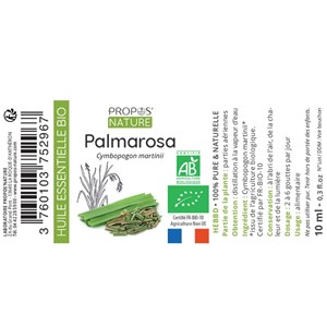 Palmarosa bio - huile essentielle