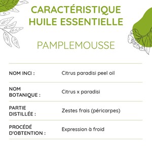Pamplemousse blanc bio - huile essentiel