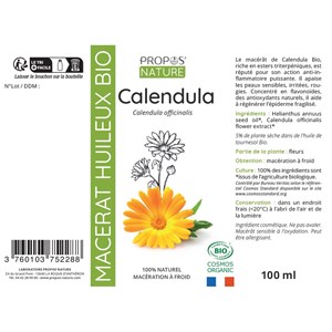 Calendula bio - macérât huileux - 100 ml