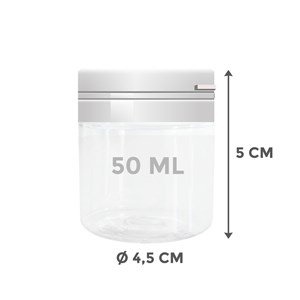 Pot pilulier mont blanc transparent - 50