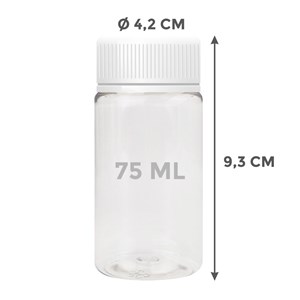 Pot pilulier mont blanc transparent - 75