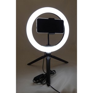Anneau led selfie avec support téléphone