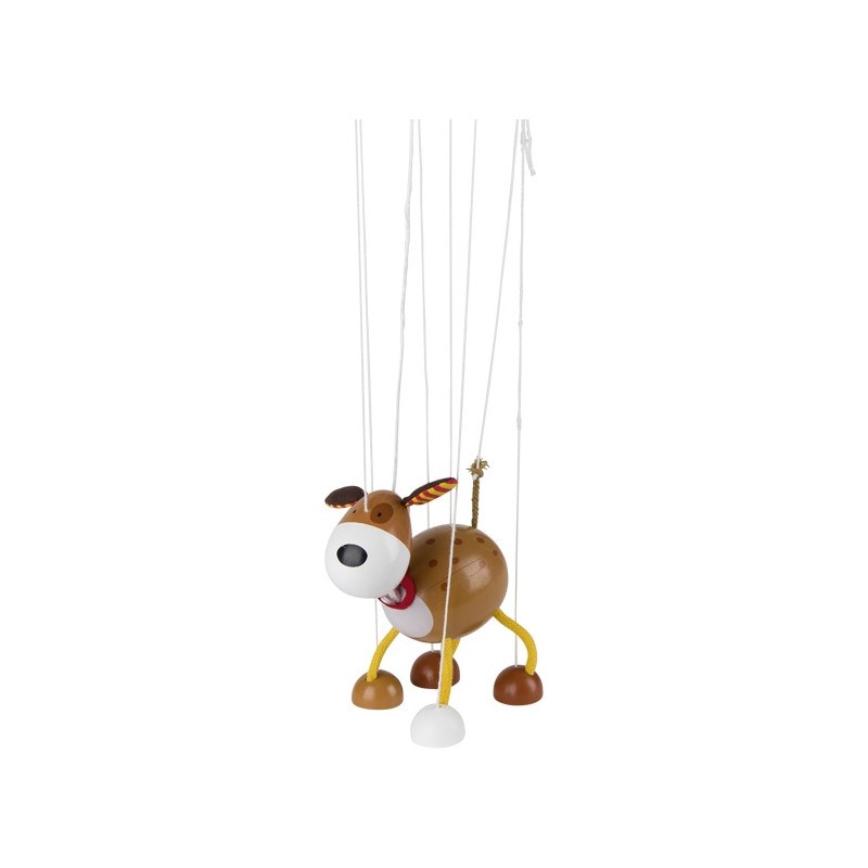 Marionnette à fil en bois : le chien